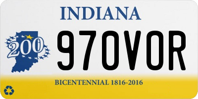 IN license plate 970VOR