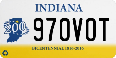 IN license plate 970VOT
