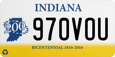 IN license plate 970VOU