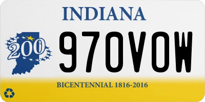 IN license plate 970VOW