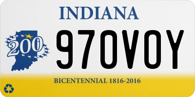 IN license plate 970VOY