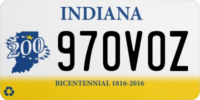 IN license plate 970VOZ