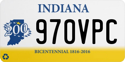 IN license plate 970VPC