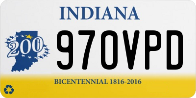 IN license plate 970VPD