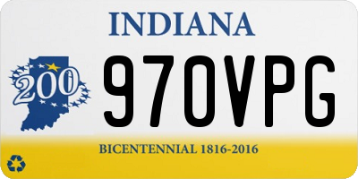 IN license plate 970VPG