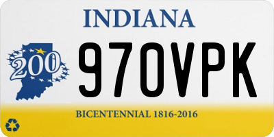 IN license plate 970VPK