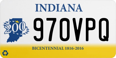IN license plate 970VPQ