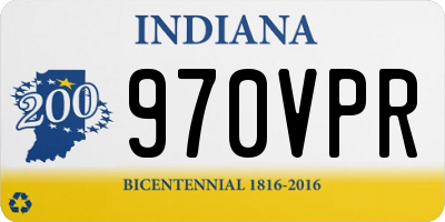 IN license plate 970VPR