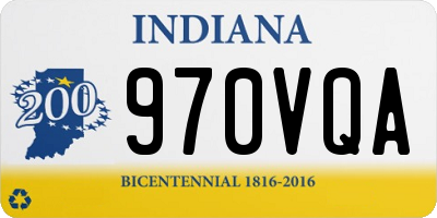 IN license plate 970VQA