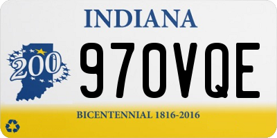 IN license plate 970VQE