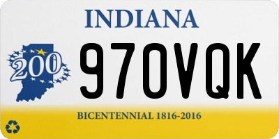 IN license plate 970VQK