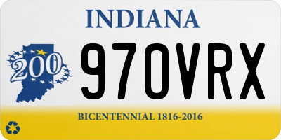 IN license plate 970VRX