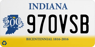 IN license plate 970VSB