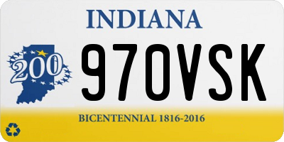 IN license plate 970VSK
