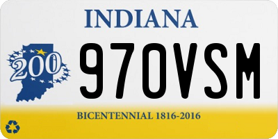 IN license plate 970VSM