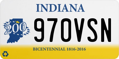IN license plate 970VSN