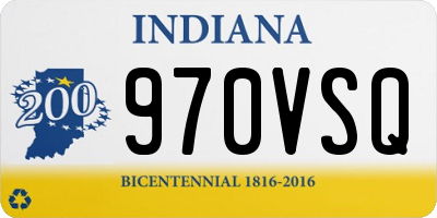 IN license plate 970VSQ