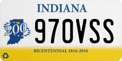 IN license plate 970VSS