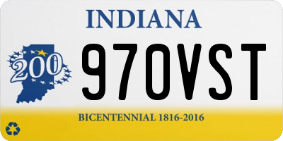 IN license plate 970VST