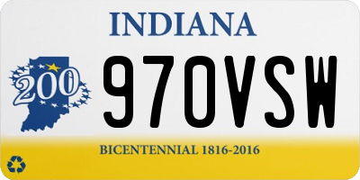 IN license plate 970VSW