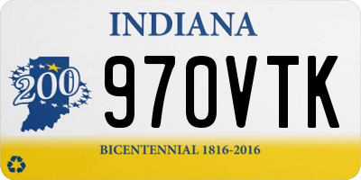 IN license plate 970VTK