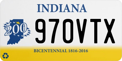 IN license plate 970VTX