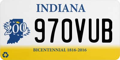 IN license plate 970VUB