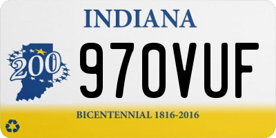 IN license plate 970VUF
