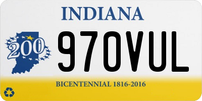 IN license plate 970VUL