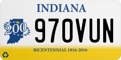 IN license plate 970VUN