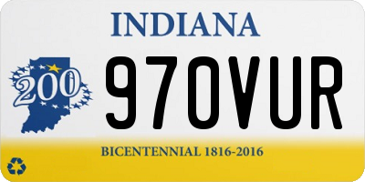 IN license plate 970VUR