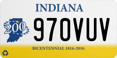IN license plate 970VUV
