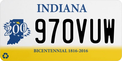 IN license plate 970VUW