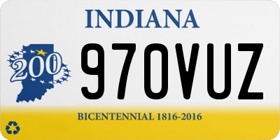 IN license plate 970VUZ