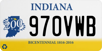 IN license plate 970VWB