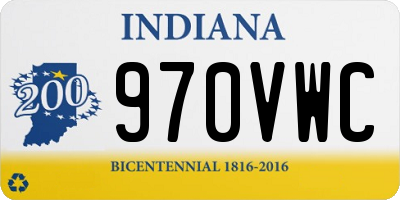 IN license plate 970VWC