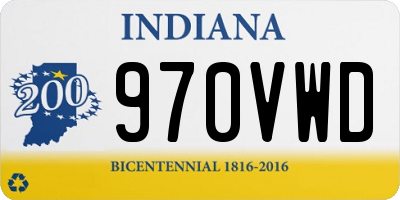 IN license plate 970VWD