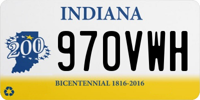 IN license plate 970VWH