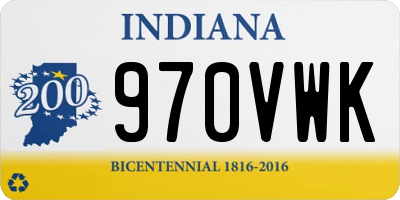 IN license plate 970VWK