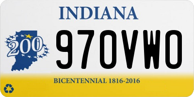 IN license plate 970VWO