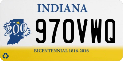IN license plate 970VWQ