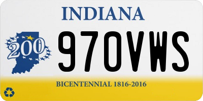 IN license plate 970VWS
