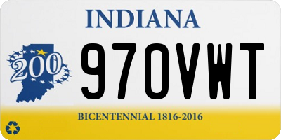 IN license plate 970VWT