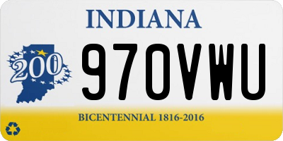 IN license plate 970VWU