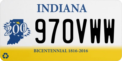 IN license plate 970VWW