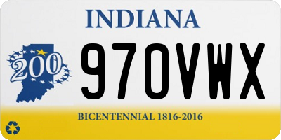 IN license plate 970VWX