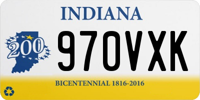 IN license plate 970VXK