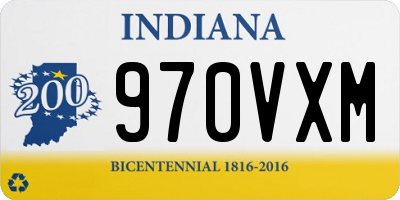 IN license plate 970VXM