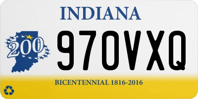 IN license plate 970VXQ