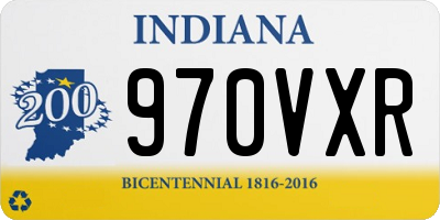 IN license plate 970VXR